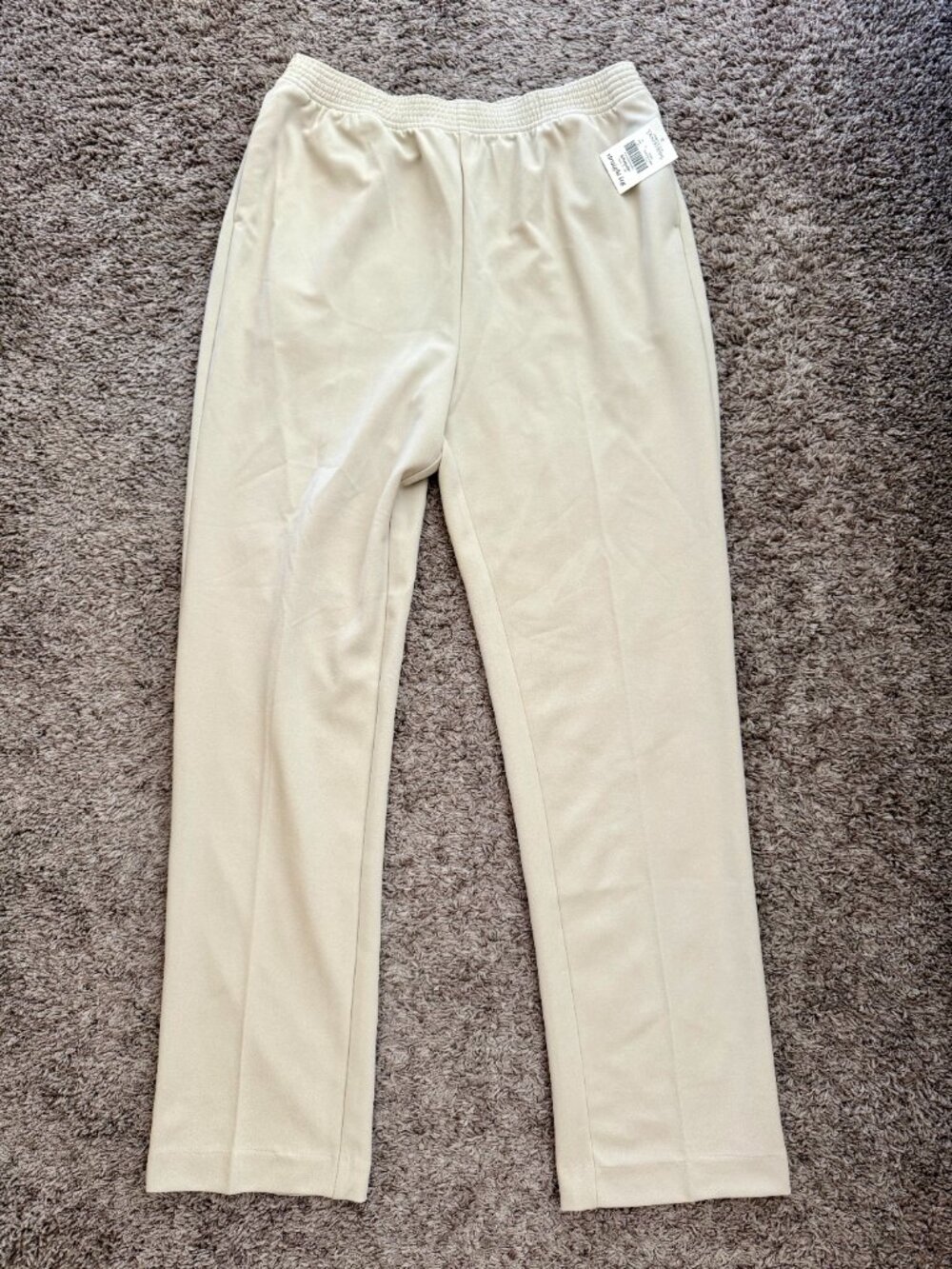 Northern Traditions Women’s Straight Leg Pants Sz 8 Beige Pull-On Elastic Waist